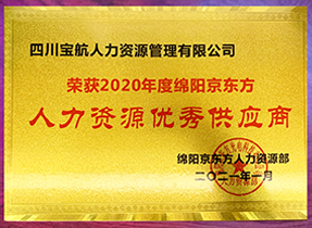 綿陽京東方人力資源優秀供應商(shāng)